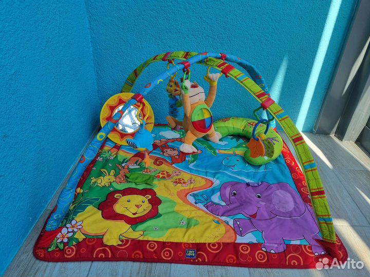 Развивающий коврик tiny love музыкальная обезьянка