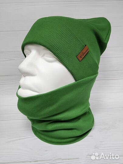 Шапка со снудом для мальчика от 7 лет до 18