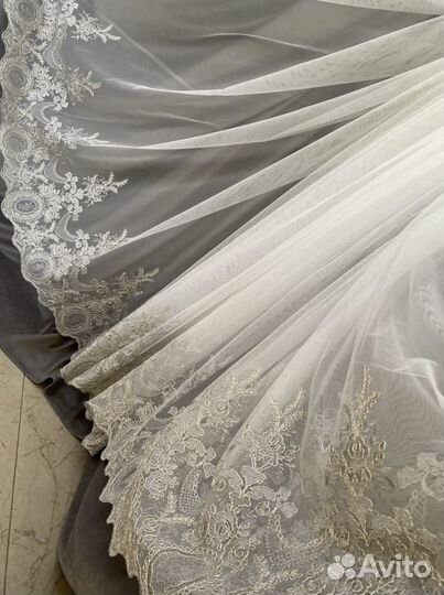 Шторы тюль в серо беж