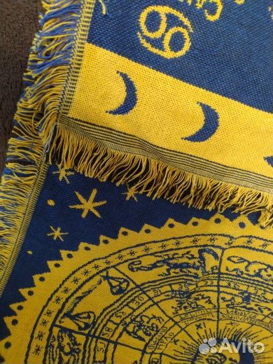 Покрывало двухстороннее синее