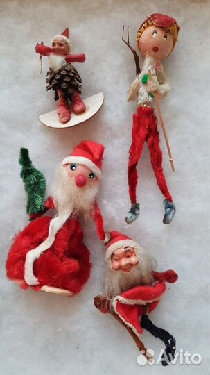 Елочные игрушки СССР ватные