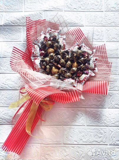 Сладкий букет-сердце. Подарок