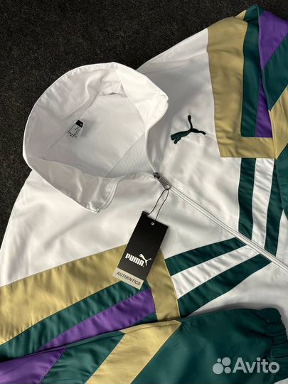 Спортивный костюм Puma белый в стиле ретро из 80х мужской