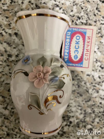 Ваза фарфор ручная работа