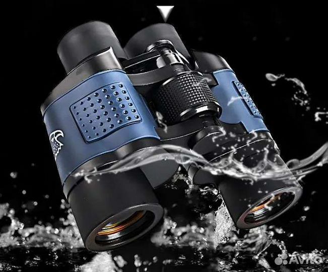 Тактический бинокль 80x80 с водозащитой IPX7 кратн
