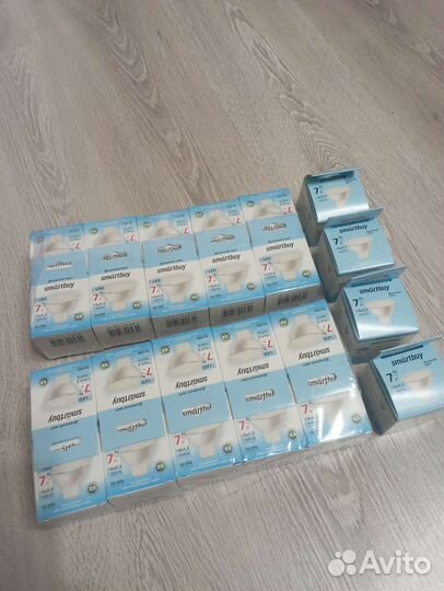 LED лампы 7вт GU5,3 MR16 дневной свет 24шт 220в