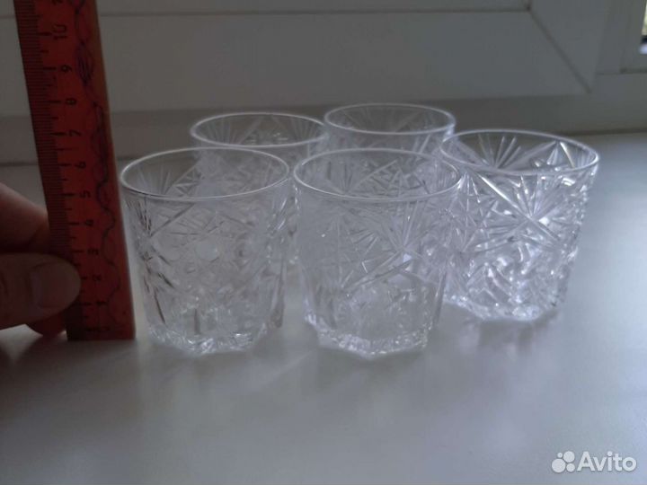 Хрустальные стаканы, фужеры, стаканы, кружка СССР