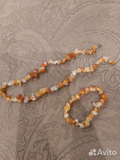 Янтарные бусы+браслет