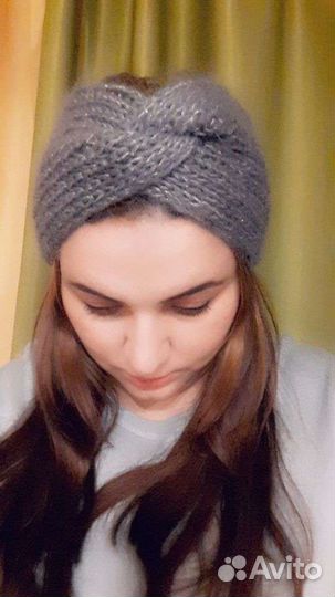 Повязка на голову вязаная