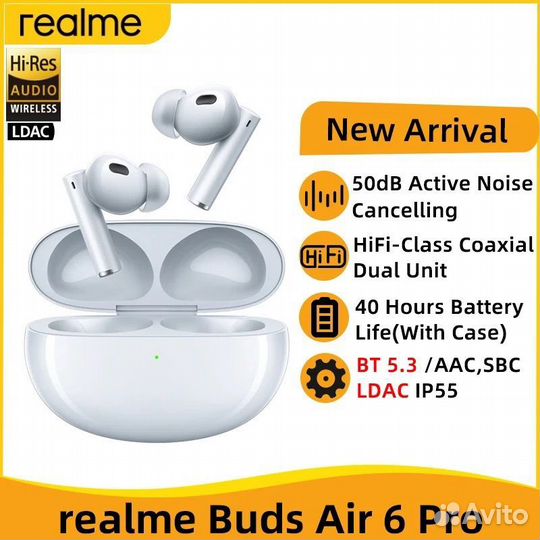 Наушники Realme Buds Air 6 Pro Оригинал - Новые