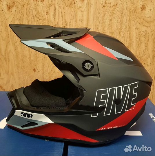 Шлем 509 Altitude 2.0 Dark Ops with Red