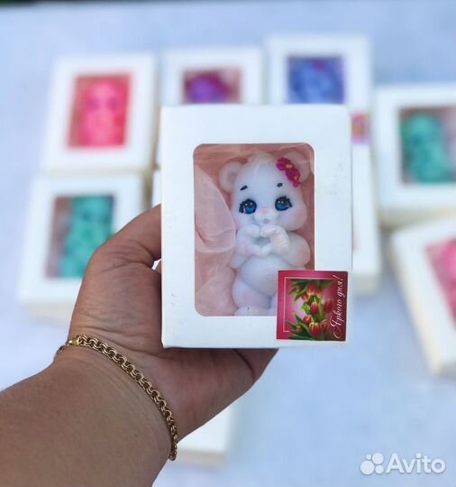 Мыло ручной работы Мишка - лайкер