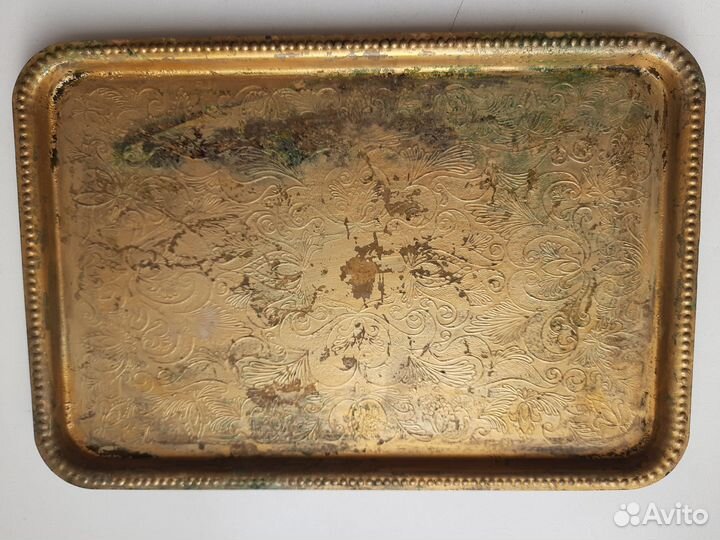 Поднос из латуни