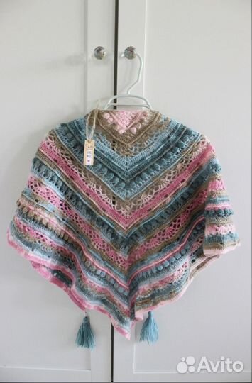 Бактус, платок, палантин, шарф (Цветущие тропы)