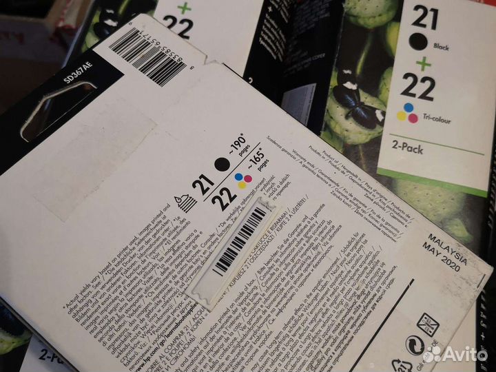 Картриджи hp 21+22
