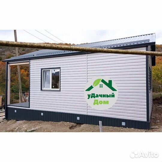 Каркасный дом с террасой 6х6м. и терраса 2х6м