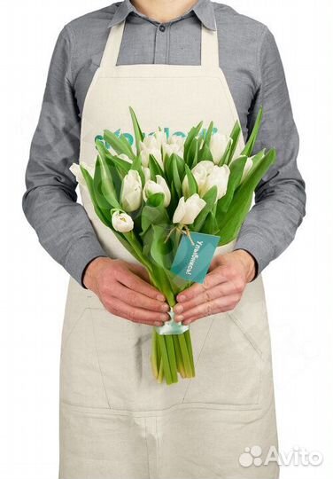 Букет Тюльпанов Snow Lady 25 шт