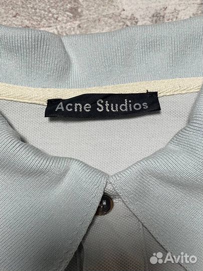 Acne studios поло голубое