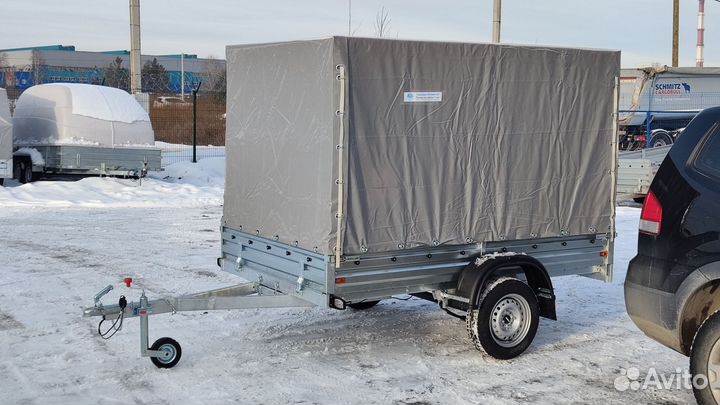 Прицеп мзса 817702 2,5*1,5 с ерво-тентом серый/ бе