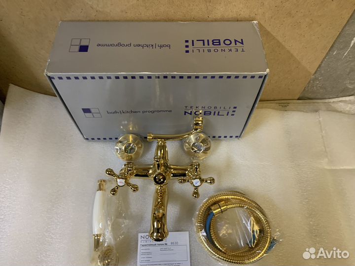 Смеситель для ванны nobili grazia Золото. Италия