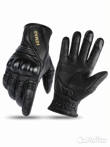 Мотоперчатки кожаные