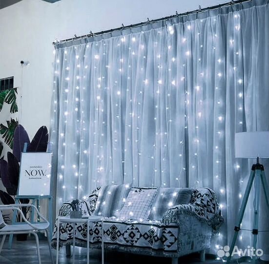 Шторка -гирлянда 3-3 метра