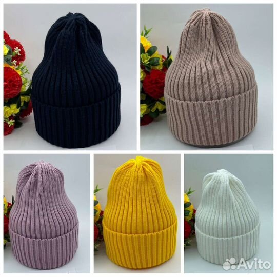 Удобные весенние шапки тыковка бини теплые новые