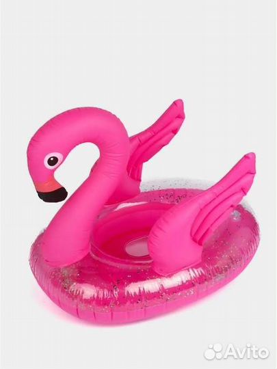 Надувной круг фламинго с вырезом для ножек