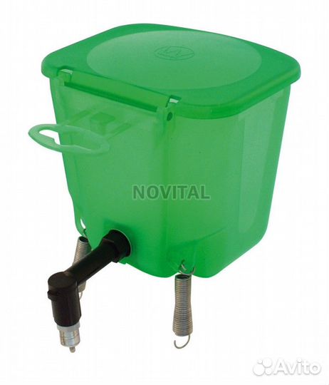 Поилка ниппельная с бачком зелёная 0,5 л