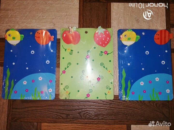 Доска деревянная для записи с прищепками