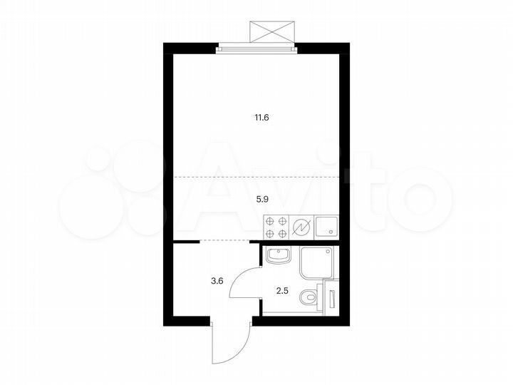 Квартира-студия, 23,6 м², 24/33 эт.