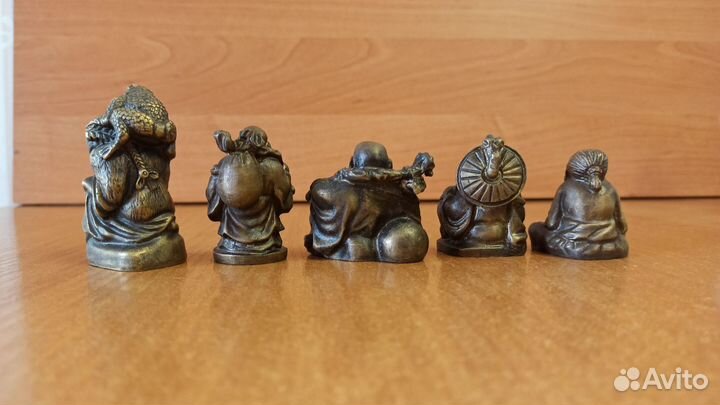 Нэцкэ Хотэй Гамма-Сэннин Фукурокудзю Бронза