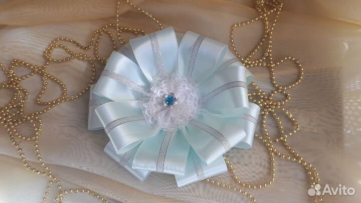 Бант на выписку из роддома для новорожденного