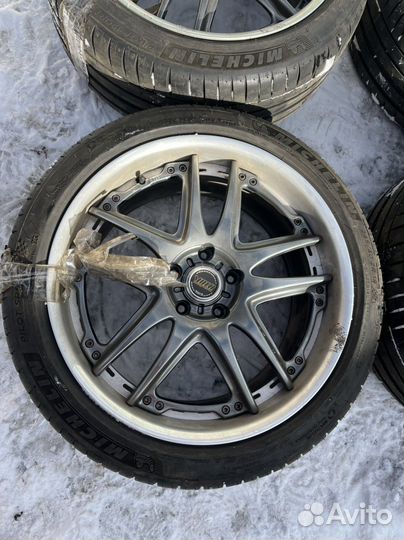 Комплект шин volk rays r-19 с резиной michelin