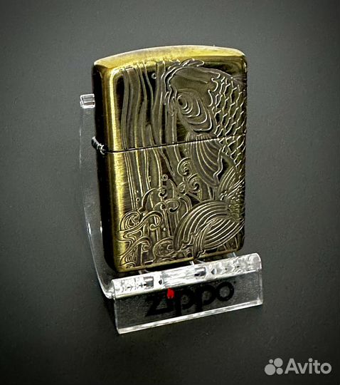 Зажигалка zippo armor. карп. японский каталог