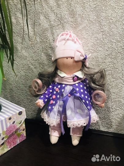 Кукла ручной работы с одеждой новая