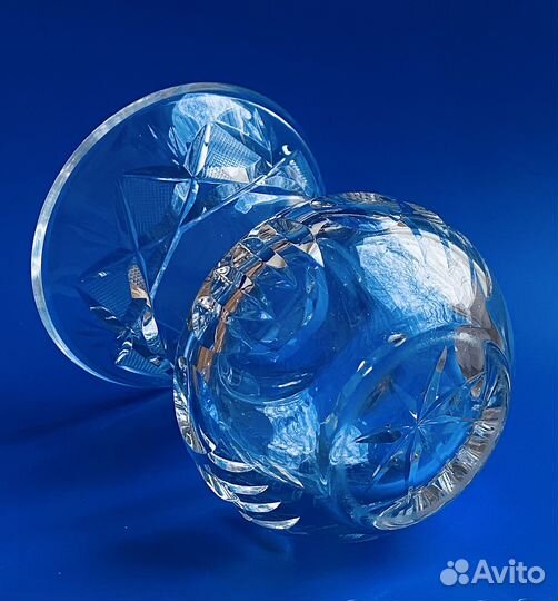 Ваза 10 см хрусталь ГДР винтаж 1970е СССР
