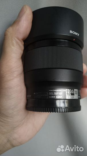 Объектив sony e 50mm f 1 8