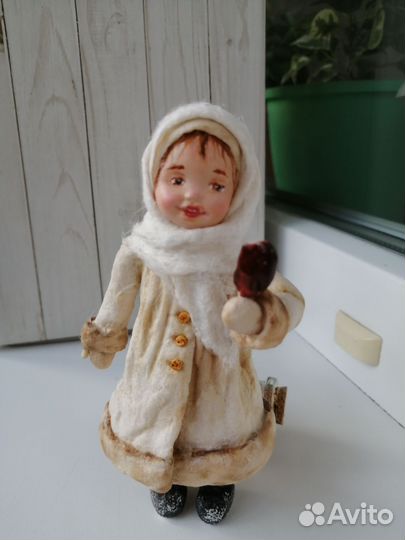Куколка из ваты 12см