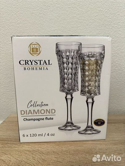 Crystalite Bohemia бокалы хрустальное стекло