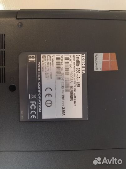 Ноутбук toshiba satellite c50-а- L6k