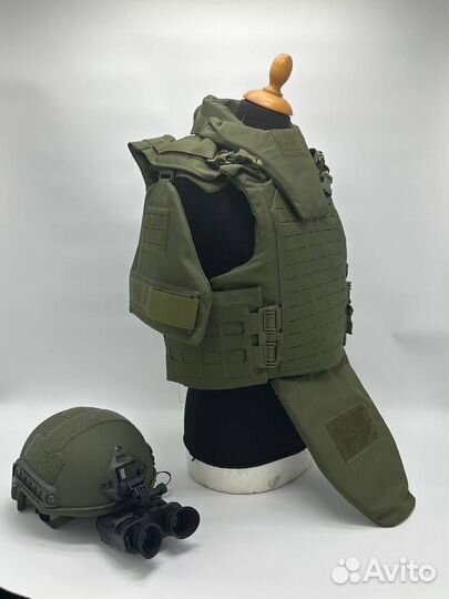 Бронежилет олива типа Ратник военный с защитой