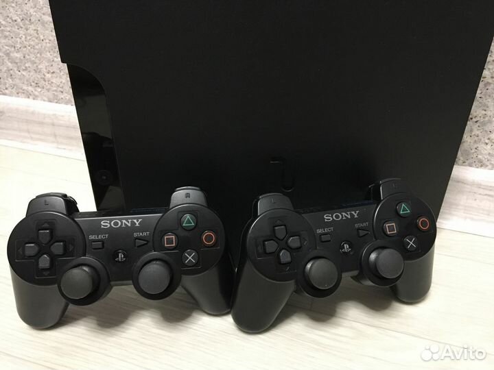 Ps3 slim 320 gb обслужена + руль + игры + геймпады
