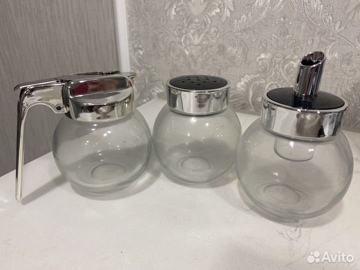 Набор для специй, стекло. 3 шт, Новое