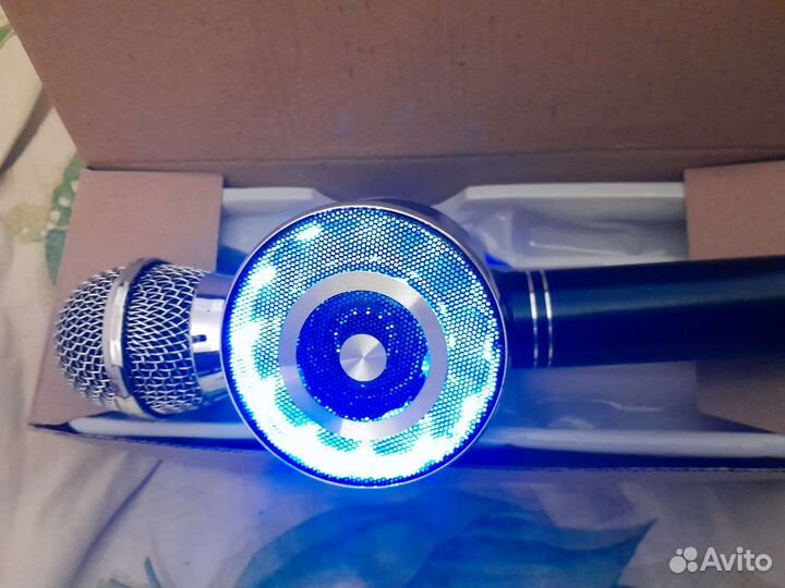 Блютуз микрофон с цветомузыкой