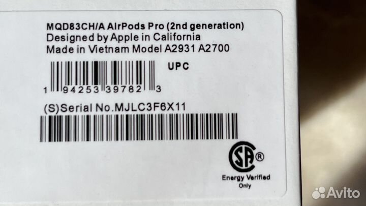 Новые наушники Apple AirPods PRO (2nd generation)