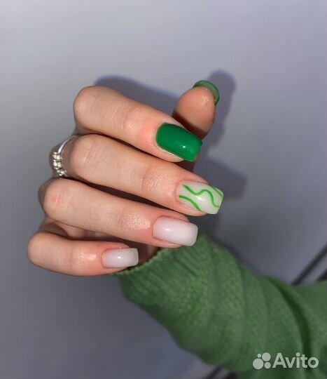 Маникюр Гель лак Наращивание