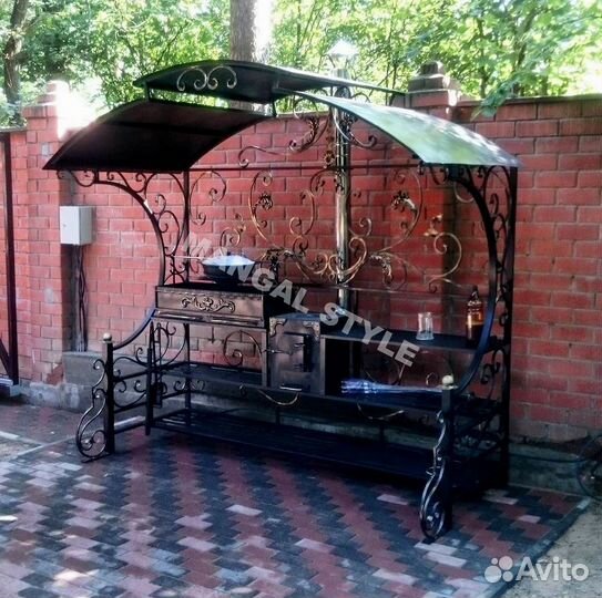 Мангал с крышей