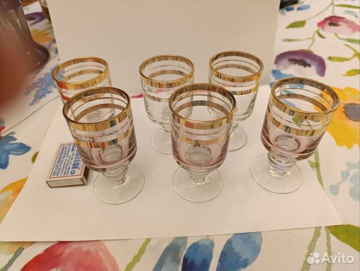 Рюмки цветное стекло СССР