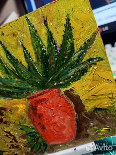 Картина маслом, миниатюра 15*15